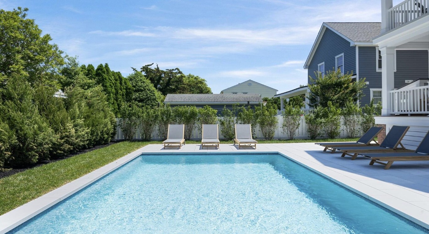 Weekly pool cleaning service maintaining crystal clear residential pool in Costa Mesa, CA